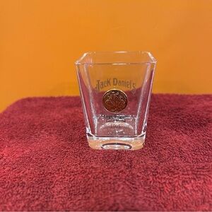 Jack Daniels Clear and Gold Shot Glass Belgium gold‎ medal